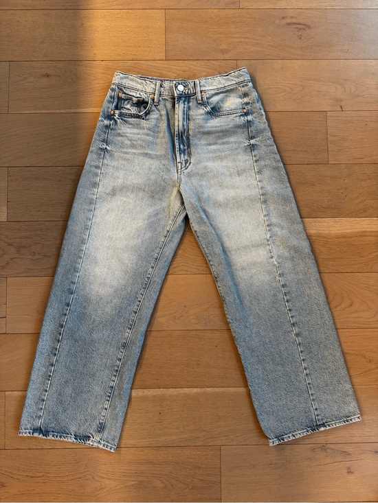 MOTHER Denim - MOTHER Light Wash Half Pipe Barrel Jeans